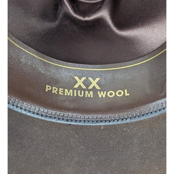 Resistol Briscoe XX Cordova Brown Cowboy Hat Sz 7 Western Wool USA Made Vintage - Picture 9 of 11